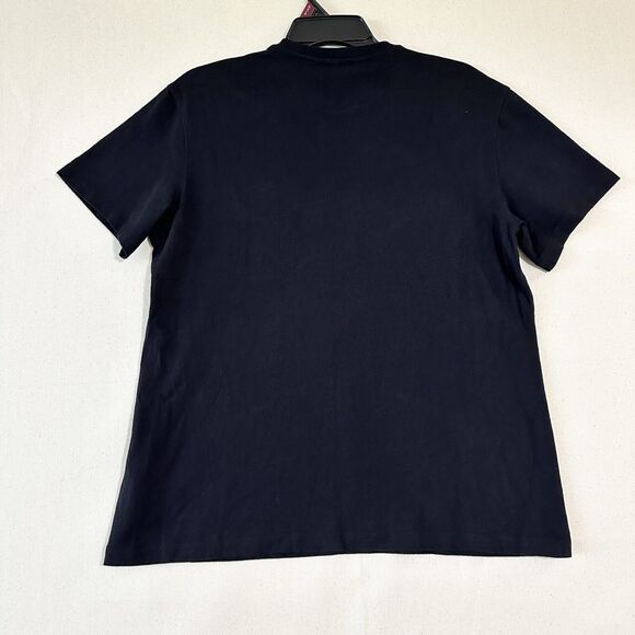 Burberry Men Size Medium Embroidered Logo Black Short Sleeve T-Shirt - Picture 2 of 10